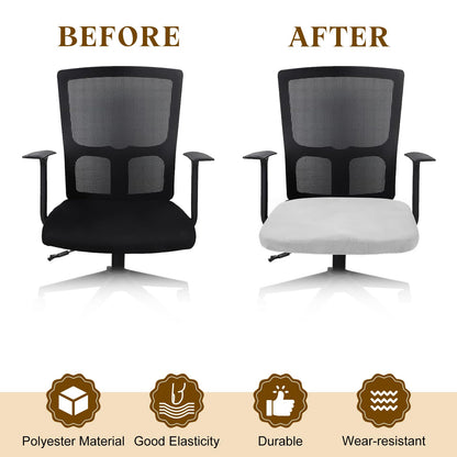 sourcing map Office Chair Cover, Stretchable Soft Rotating Chair Slipcover Washable Desk Computer Seat Cover Protector for Office Home, L(45-48cm)