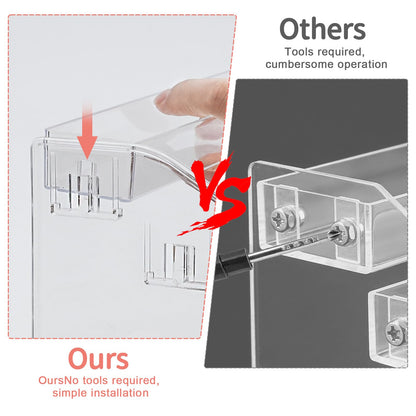 DRERIO Card Display Stand 6 Tier Nail Polish Organizer, Acrylic Trading Card Display Stand