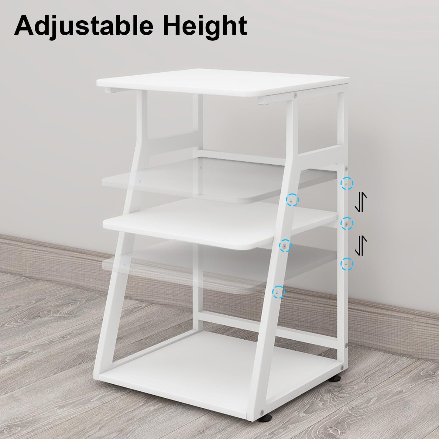 PUNCIA 50x40x75cm 3 Tier Printer Table with Storage