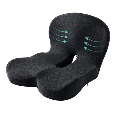 SICOUSOK Memory Foam Seat Cushion for Truck Drivers Office Chairs Wheelchair Ergonomic Seat Cushion for Back, Tailbone