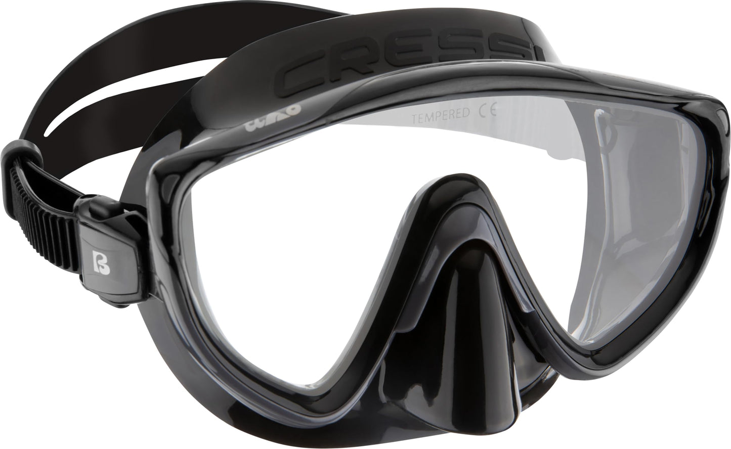 CRESSI Tino Adventure Set Black/Graphite [S/M] - Snorkel Set Tonga Fins, Tino Mask and Scilla Snorkel for Snorkelling and Diving, Black/Graphite, S/M,