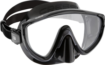 CRESSI Tino Adventure Set Black/Graphite [S/M] - Snorkel Set Tonga Fins, Tino Mask and Scilla Snorkel for Snorkelling and Diving, Black/Graphite, S/M,