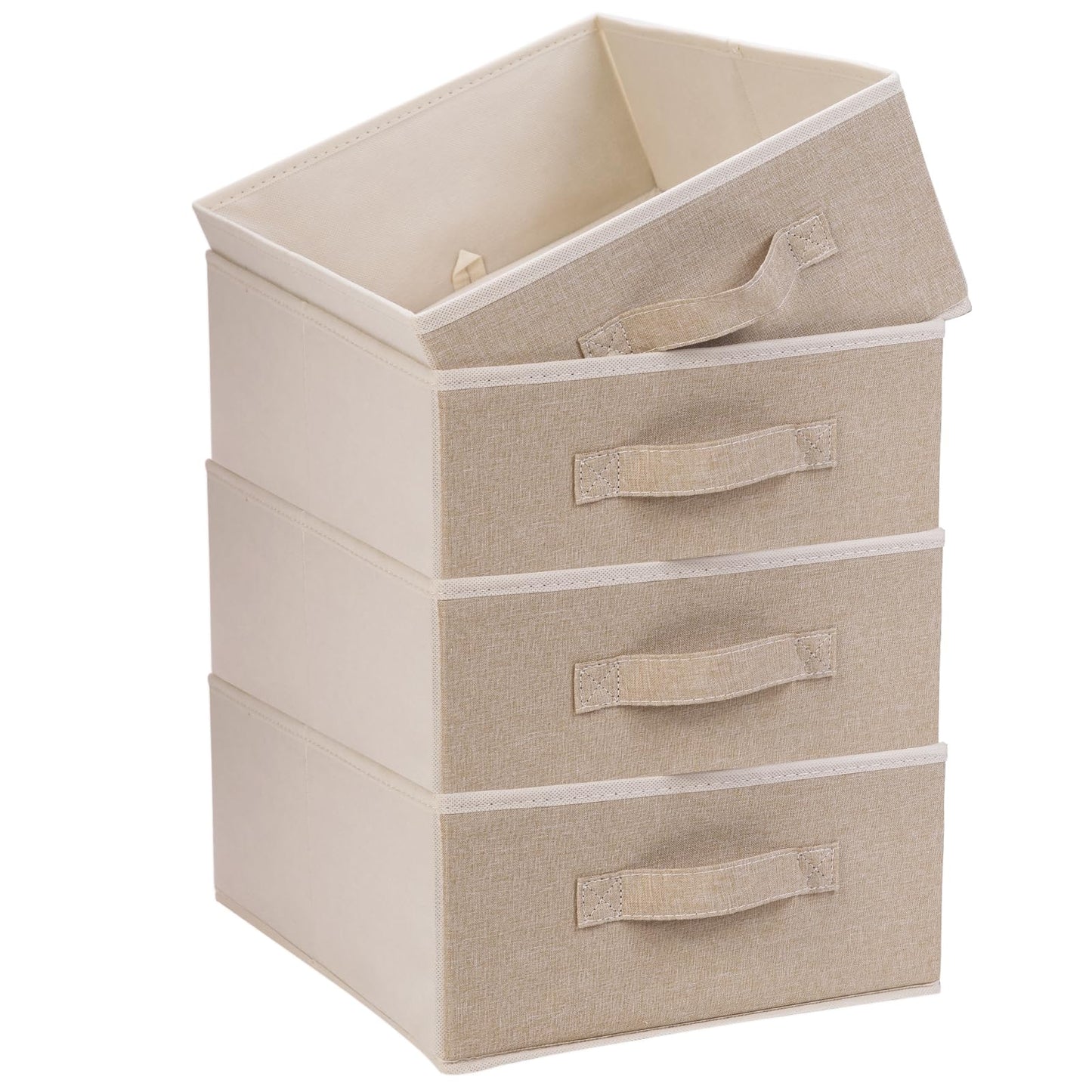4 Pack Wardrobe Storage Organiser Box for Clothes Shelves Foldable Fabric
