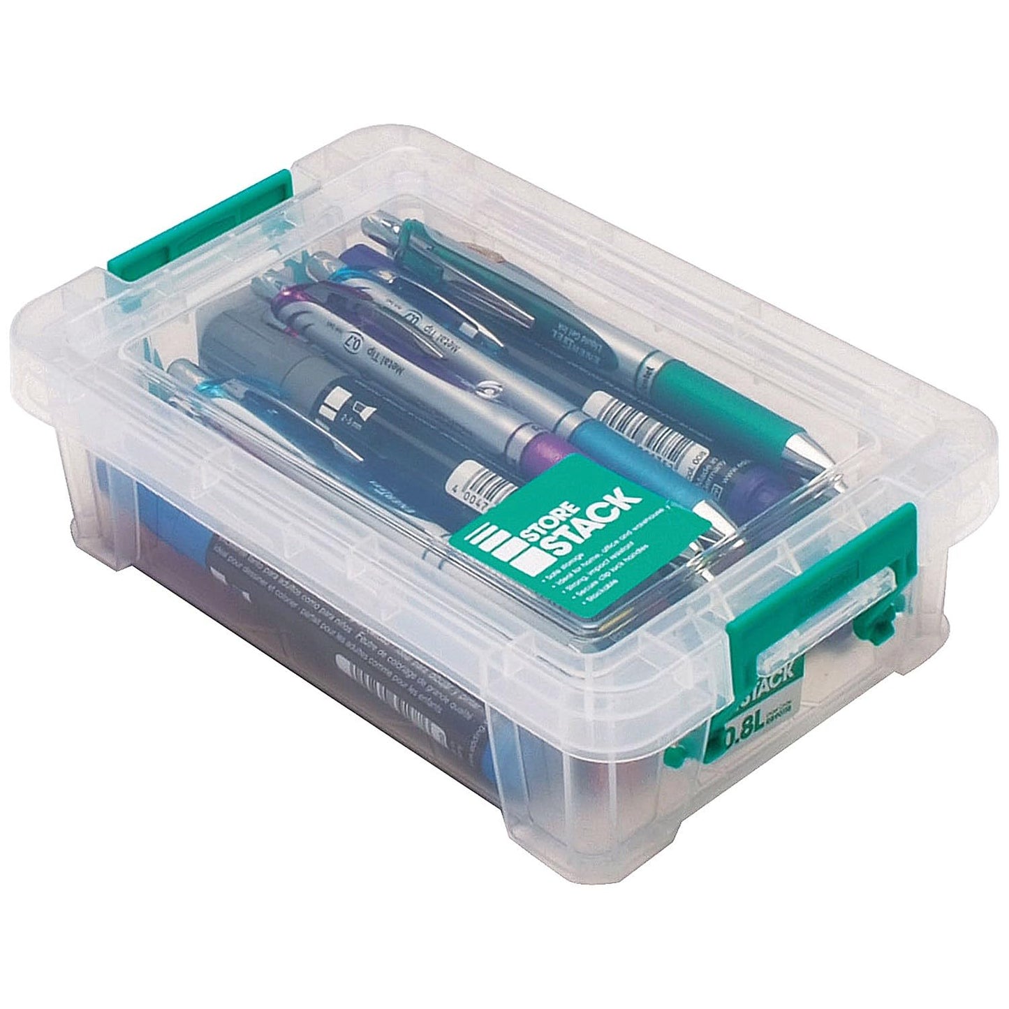StoreStack 0.8 Litre Storage Box W200xD125xH50mm Clear RB90118