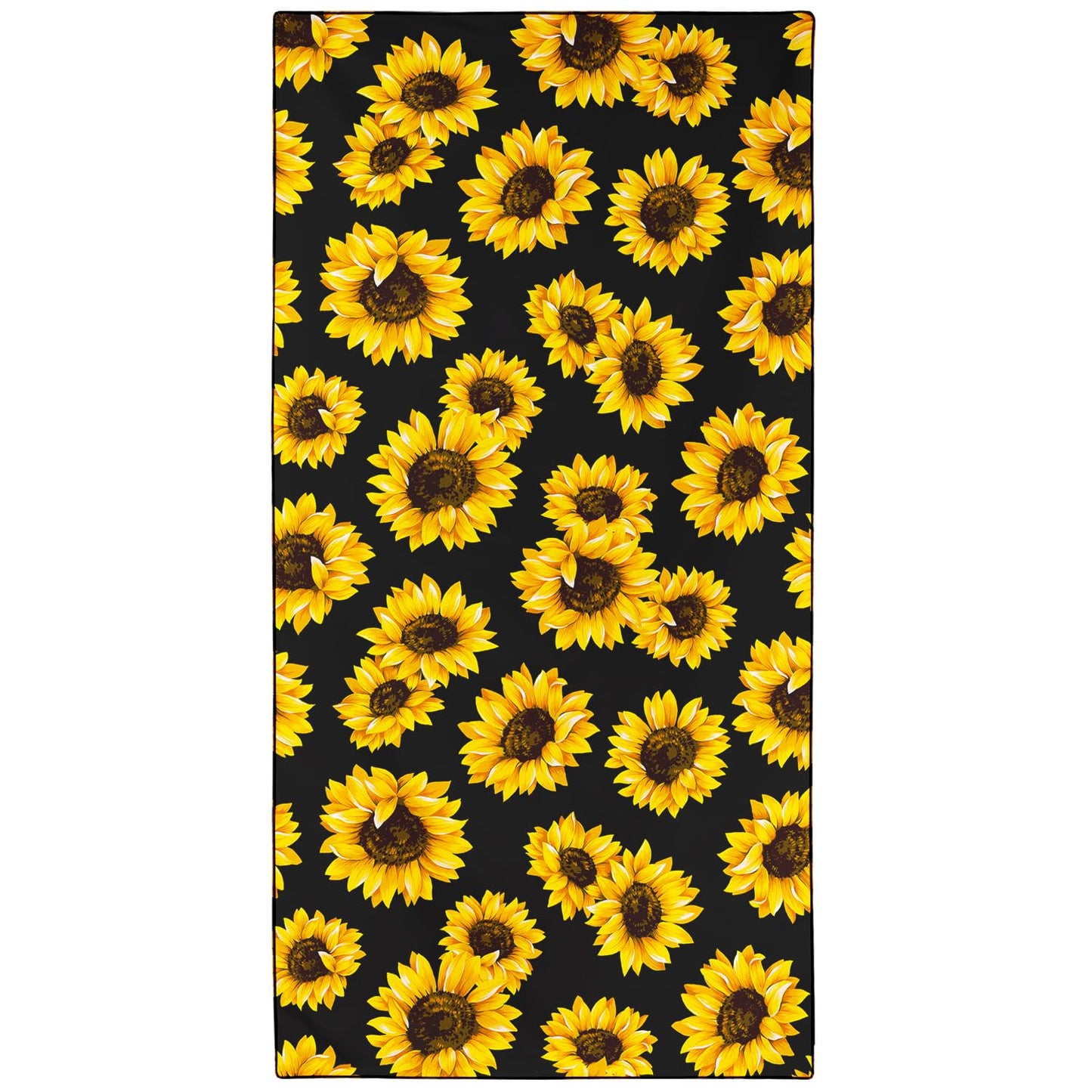 Violetpos Sunflower Print Beach Towel, Extra Large 180x90 cm 250GSM Microfibre, Sand Free Quick Dry