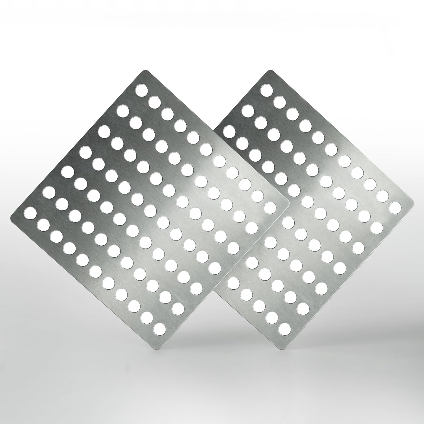 Set of 2 Drain Covers Outdoor Drain Protection Square Leaf Guard 15cm x 15cm - Rustproof Metal Stainless Steel Swirl Drainage Guard Outdoor & Garden