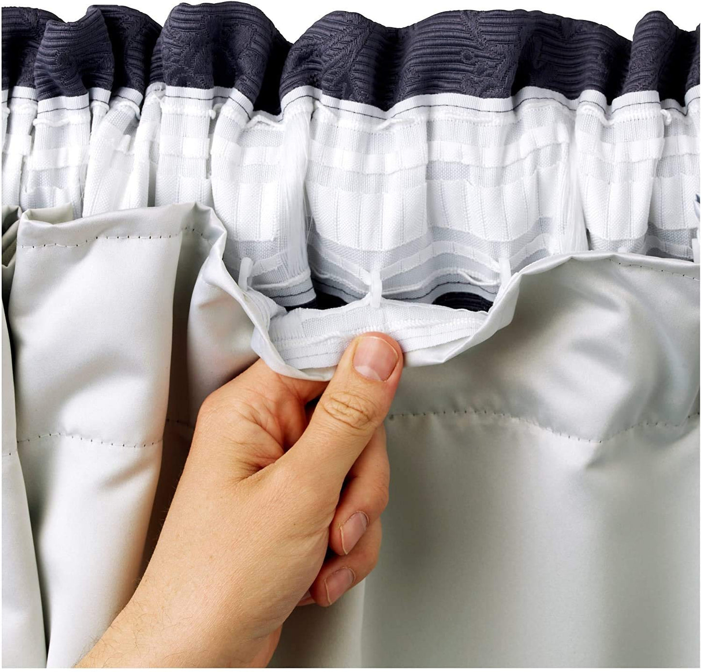 Kinfolk Textile Thermal Blackout Curtain Linings Pair 3 Pass Includes Curtain Hooks (66" x 90")