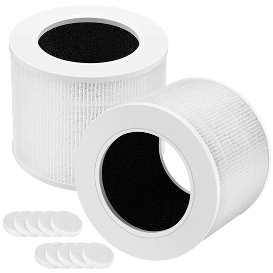2 Pack Core Mini Replacement Filter Compatible with LEVOIT Core Mini Air Purifier, 3-in-1 High Efficiency HEPA Core Mini Replacement, 2 Pack Filter +