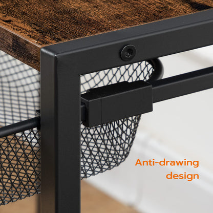 HOOBRO Printer Stand, 2-Tier Printer Table with 4 Removable Casters, Under Desk Storage Cart on Wheels