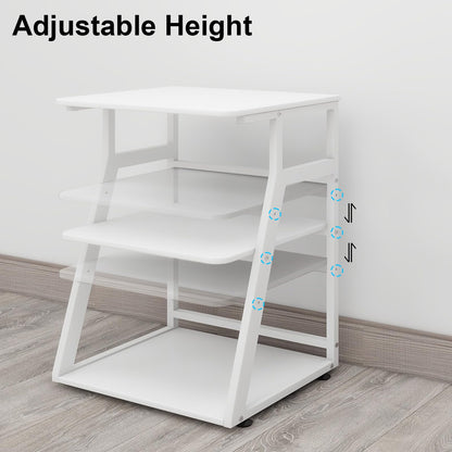 PUNCIA 60x50x75cm Printer Stand, 3 Tier Printer Table with Storage