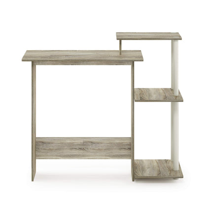 Furinno Efficient Home Laptop Notebook Computer Desk, Study Desk, Writing Desk, Sonoma Oak/White