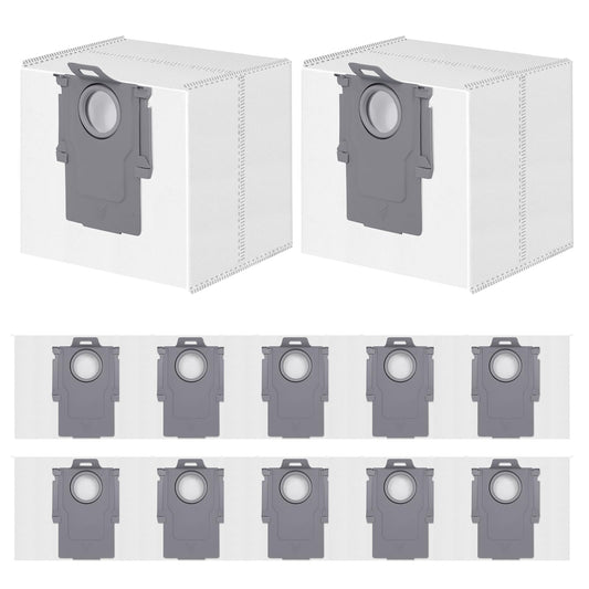 12 Pack Dust Bags for Roborock S8+/S8 Pro Ultra/S7 MaxV Ultra/Q7 Max+/Q8 Max+/Q5 Pro+/Q5 Max+, Q10 X5+/S5+, Q7 M5+/L5+ Vacuum Cleaner Suction Station,