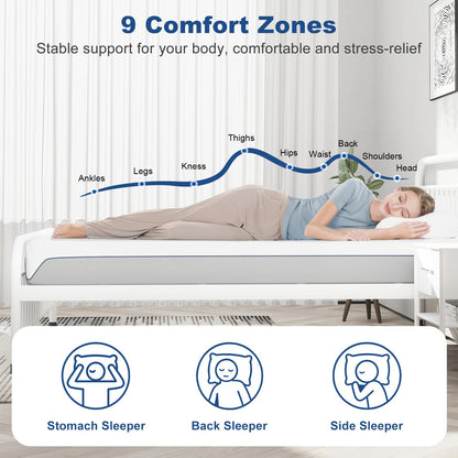 Doubleslee 4FT Small Double Mattresses Memory Foam, Medium, 120x190x20cm