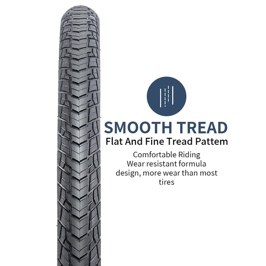 YunSCM 2-Pack 28 inch / 700C Road Bike Tyres 28x1.40 700x35C ETRTO 35-622 with 2 Pack 700C Bike Inner Tubes 700x35/43C FV48mm Presta Valve Compatible