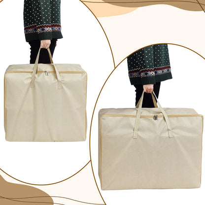 TWINKLEMON 4 Pcs Large Clothes Storage Bags with Zipper and Handles