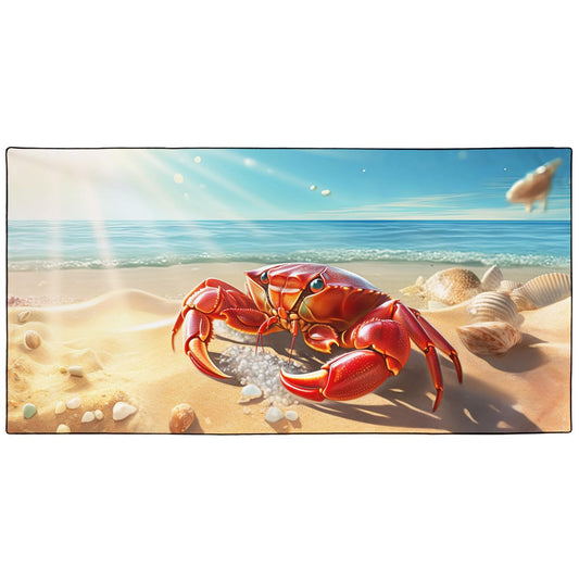 YISUMEI Crab Beach Towels for Adults Extra Large 180 x 90 cm, Microfibre Lightweight Quick Dry Towel for Swimming Pool Cruise Travel Sports Camping