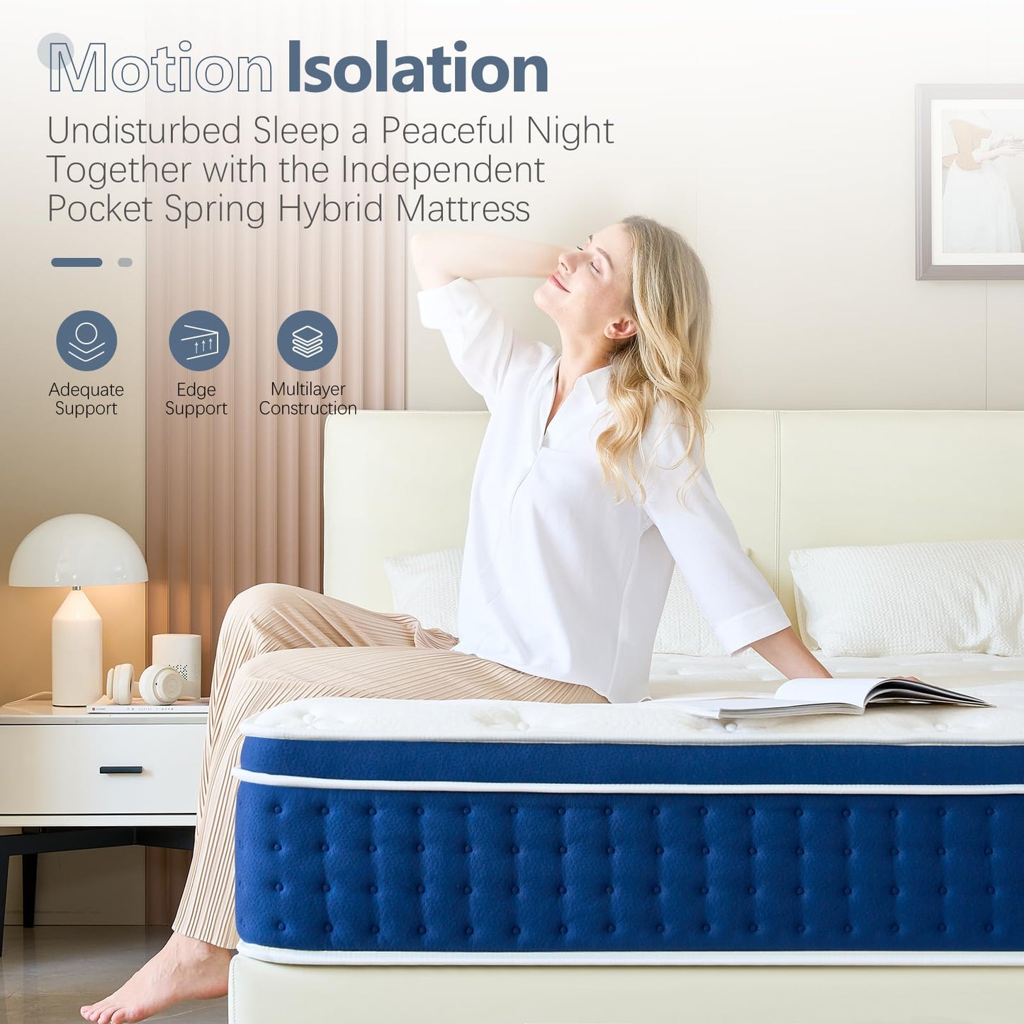 Bednew Small Single Mattresses 75x190cm, 12 Inch Innerspring Hybrid Mattress 2FT4 with Breathable Foam and Pocket Spring For Cool Comfort Sleep