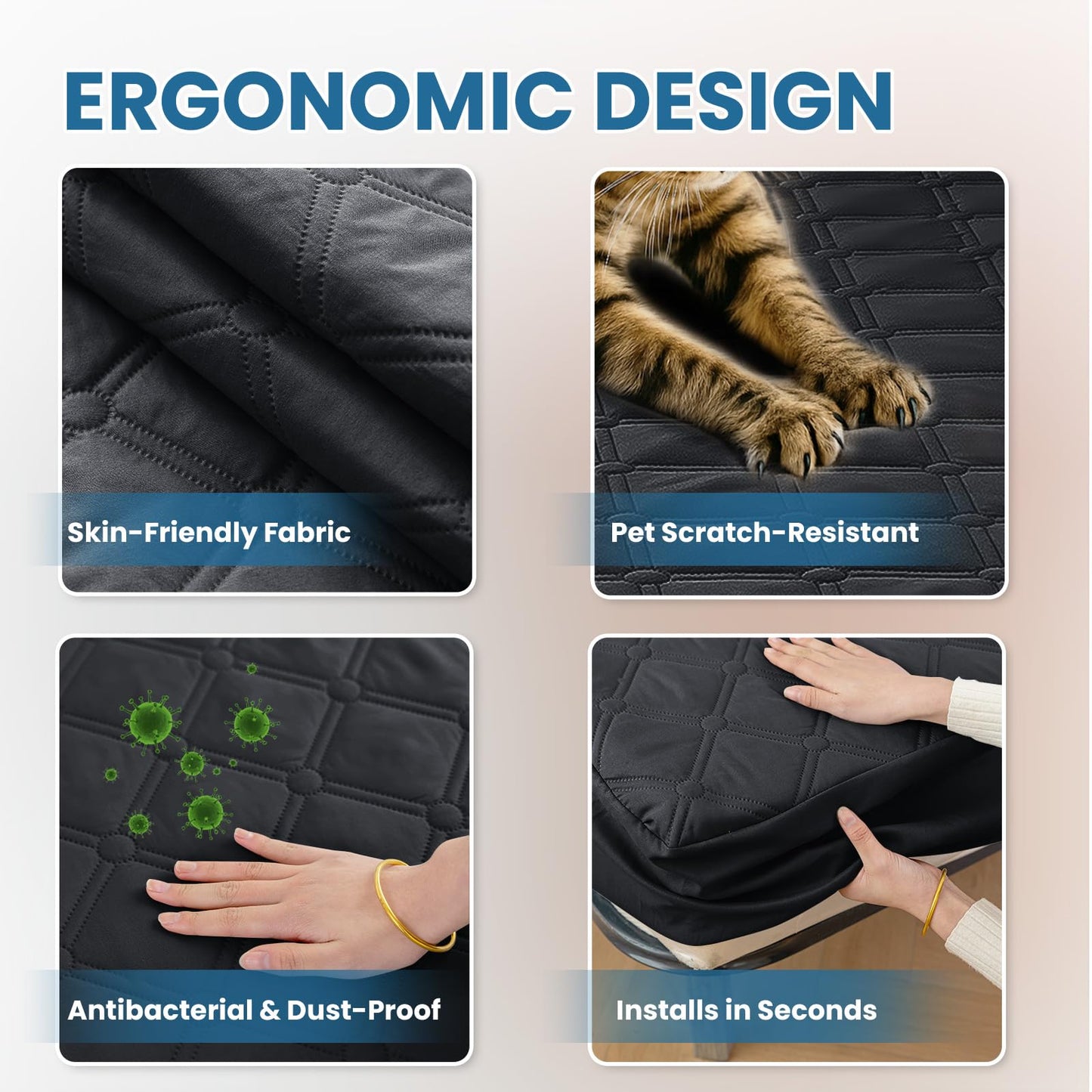 Ystyle Fitted Sheet 90 x 200 cm, Microfibre, Fitted Sheet - Mattress Height up to 30 cm, Black