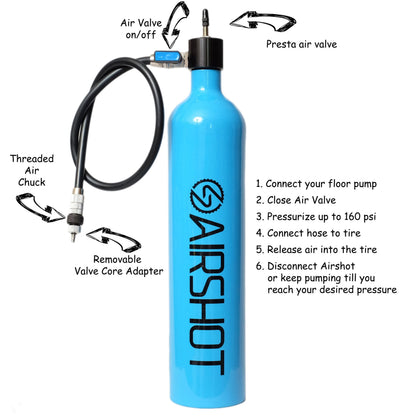 Airshot Tank Unisex Adult Bicycle Tank, Blue, 30