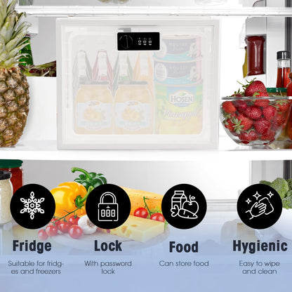 Lockable Medicine Box, Lockable Fridge Storage Box, Premium Material Lockable Container for Medicine, Phone, Food