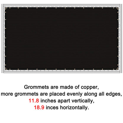 Sunnyglade 5 feet x 50 feet Privacy Screen Fence Heavy Duty Fencing Mesh Shade Net Cover for Wall Garden Yard Backyard (5 ft X 50 ft, Black)