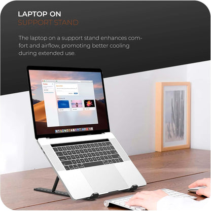 Roe Tenpo Adjustable Laptop Stand for Desk, 6-Angle Laptop Riser Portable Laptop Holder
