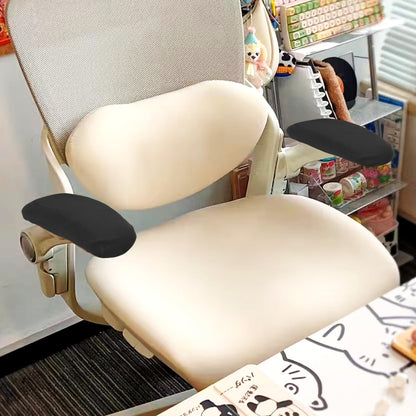Kalion Office Chair Armrest Covers, Arm Pads - 2Pcs Stretchable Polyester Protector Cover (Black)