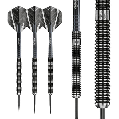 WINMAU Blackout 28 Gram Tungsten Darts Set with Flights and Shafts (Stems)