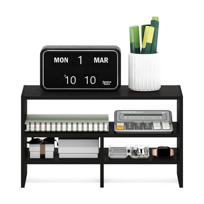 Furinno Desk Top Organizing Shelf Bookcase, Espresso, 19.8 (D) x 41.7 (W) x 23.6 (H) cm