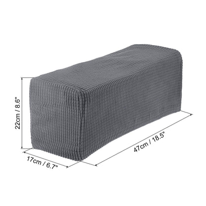 sourcing map 2pcs Stretch Armrest Covers for Chairs/Sofas, Couch Arm Covers with Twist Pin, Furniture Protector Slipcovers Light Grey