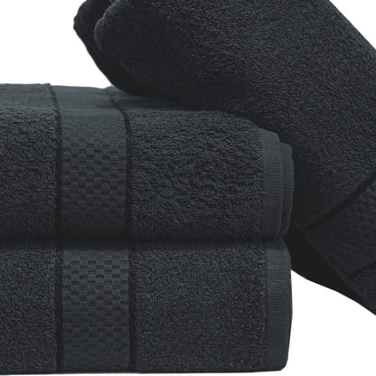 Casabella Luxury Pack Of 4 Bath Sheet 100% Egyptian Cotton Super Soft towel_Black