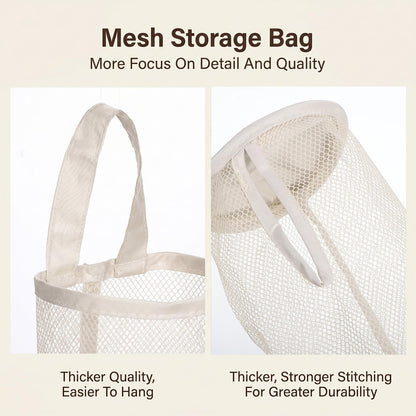 Aphumedc 2Pcs Wall Sock Storage, Hanging Mesh Closet Organizer Multifunctional HangingPocket for Sock