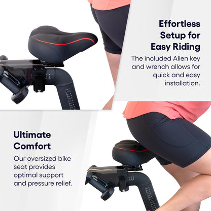 TrubliFit Extra Wide Oversized Bike Seat - Peloton & Plus, Comfortable Saddle for Women & Men, Accessory