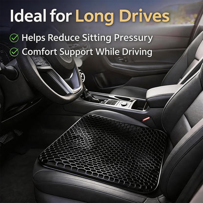 Croerw Small Extra Thick Gel Seat Cushion – Cooling Honeycomb Gel Pad for Sitting Comfort & Pressure Distribution, Support for Office Chair, Car