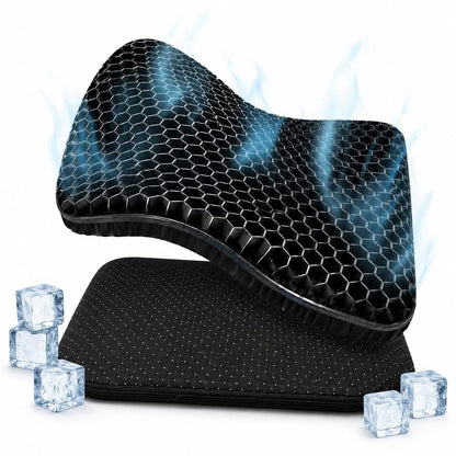 Crave-H Gel Seat Cushion with Cover, Double Thick Honeycomb Cushion for Office Chair, Car Seat & Wheelchair, Ergonomic Pressure Relief Support Pad