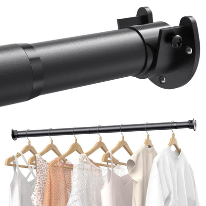 Wardrobe Rail, 43 to 97 CM Stepless Adjustable Metal Rails To Hanging Clothes, 3.3 CM Heavy Duty Wardrobe Rails and Fittings for Closet Wardrobes