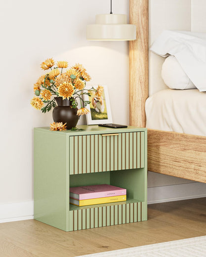 Apetaccat Small Bedside Table,41x28x39cm, Farmhouse Wooden Bedside Cabinet with Drawer,Kids Bedside Table Nightstand for Bedroom,Living