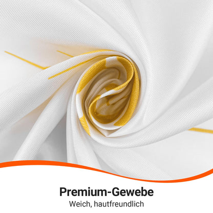 Lerores Shower Curtain, 120 x 200 cm, Colourful Wheat Ears, Weighted Hem, Anti-Mould Textile, Water-Repellent