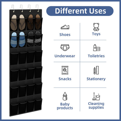 Dailyart Door Shoe Rack Hanging, 24 Large Pockets Hanging Shoe Storage