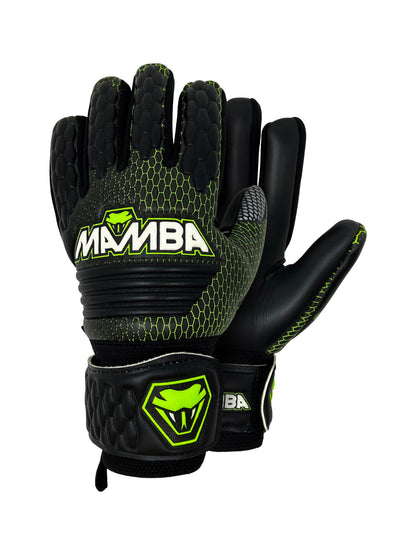 MAMBA Pro Goalkeeper Gloves | Premium Quality German Contact Latex Palm | Negative Cut | Latex Strap Wrist Support | Standout British Design | Goalie