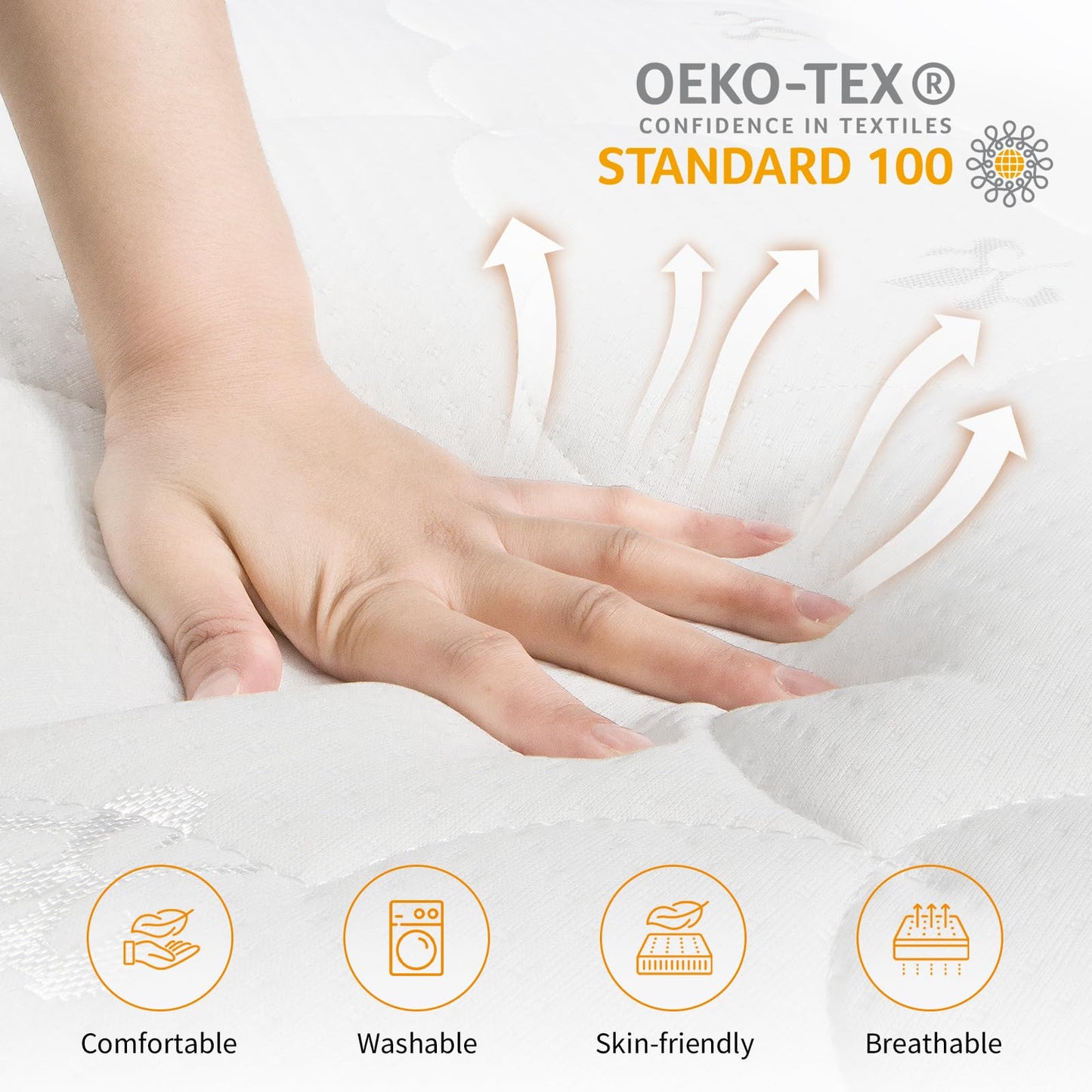 wowttrelax Small Double Mattresses 4ft, 15cm Foam Mattress with 2 Hardness Levels, Soft and Medium-Soft, Removable Cover