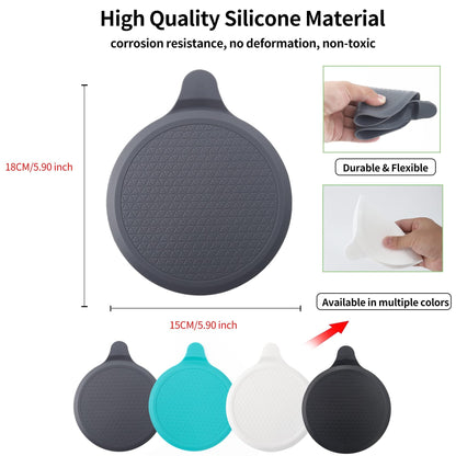 Tomario Silicone Bathtub Stopper, 6" Extra Large Sink Plug, Universal Shower Drain Tub Stopper for Kitchen Sink Bathroom (Grey)