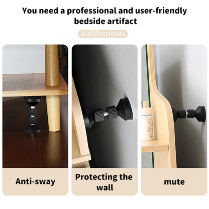 2 Pcs Adjustable Threaded Bed Frame Anti-Shake Tool,Headboard Stoppers,Bedside Antishake Telescopic Support Stabilizer Headboard Stopper Stabilizer
