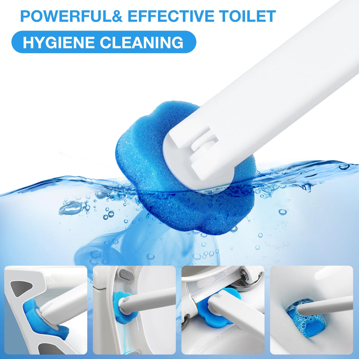ANOMM Toilet Wand Kit with 36 Replacement Heads and 1 Extended Handle