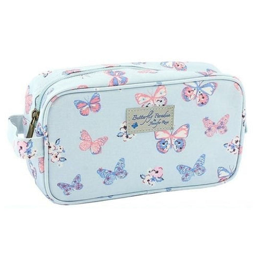 Lesser & Pavey Jennifer Rose Wipe Clean Laminated Canvas Butterfly Paradise Small Wash Bag Cosmetics Bag Toiletry Bag.
