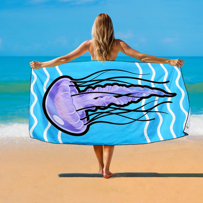 Violetpos 2 Pack Extra Large 180x90 cm Beach Towels, 250GSM Premium Microfibre, Sand Free Quick Dry Lightweight