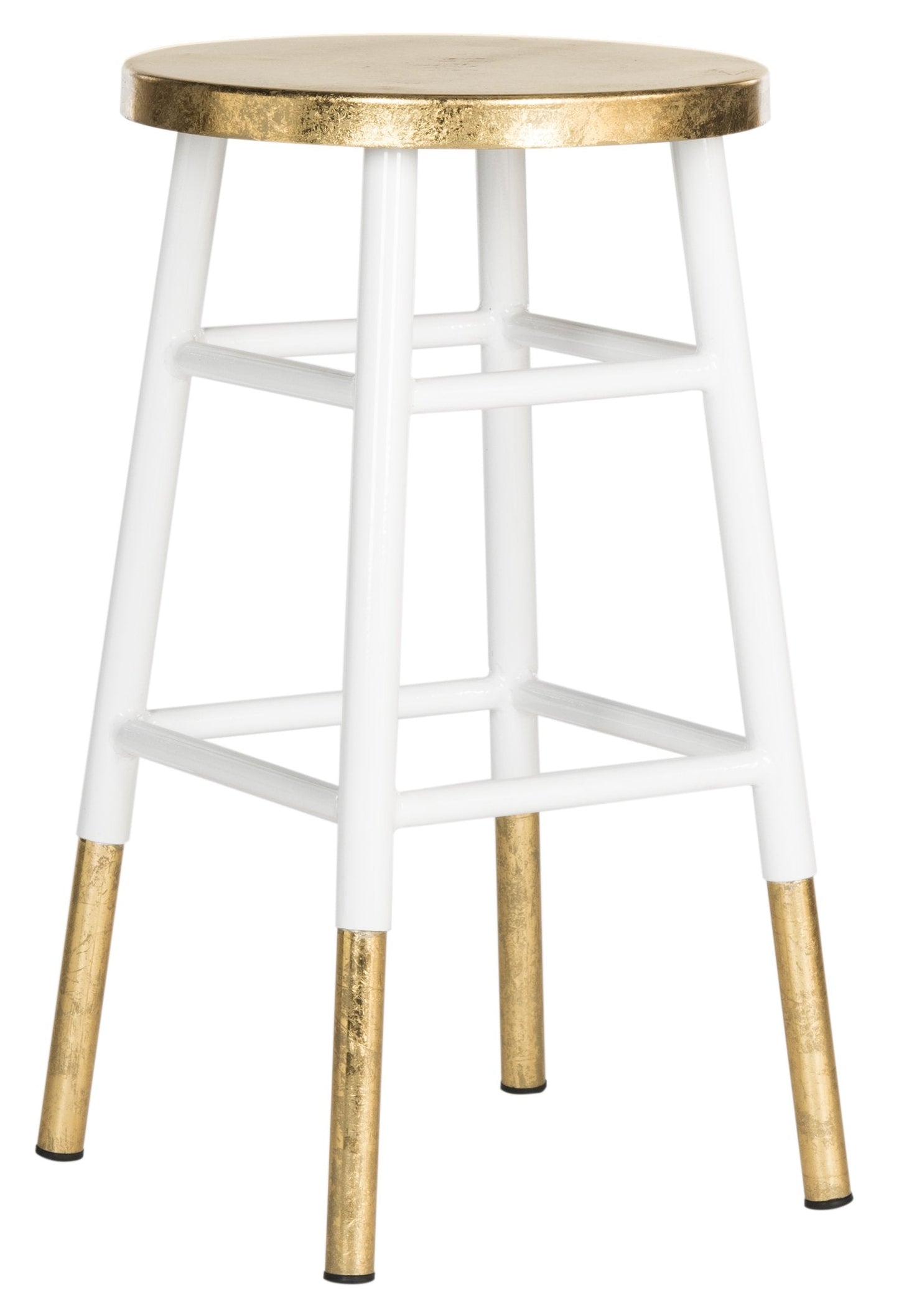 SAFAVIEH Glam Bar & Counter Stool, in White and Gold