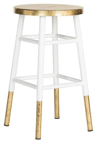 SAFAVIEH Glam Bar & Counter Stool, in White and Gold