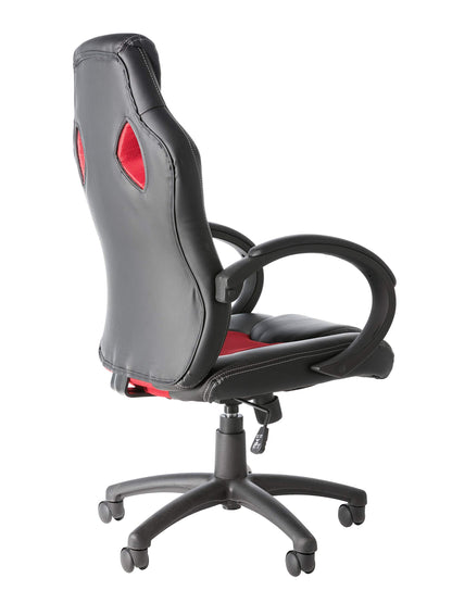 Alphason,AOC5006R,Daytona Faux Leather Racing Chair - Red fabric insert,Red fabric insert