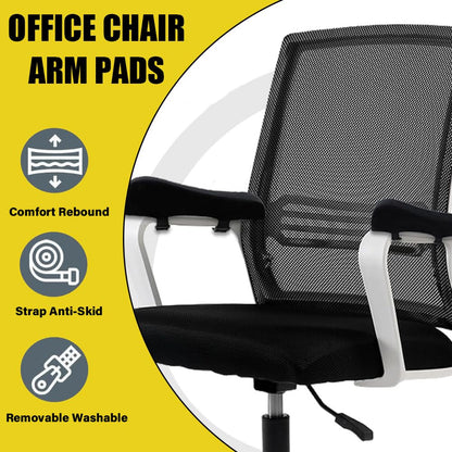 Yelvornic Ergonomic Armrest Pads, Set of 2 Office Chair Arm Rest Cover Pillows with Plush Elbow Support Cushions for Computer, Gaming and Desk Chairs
